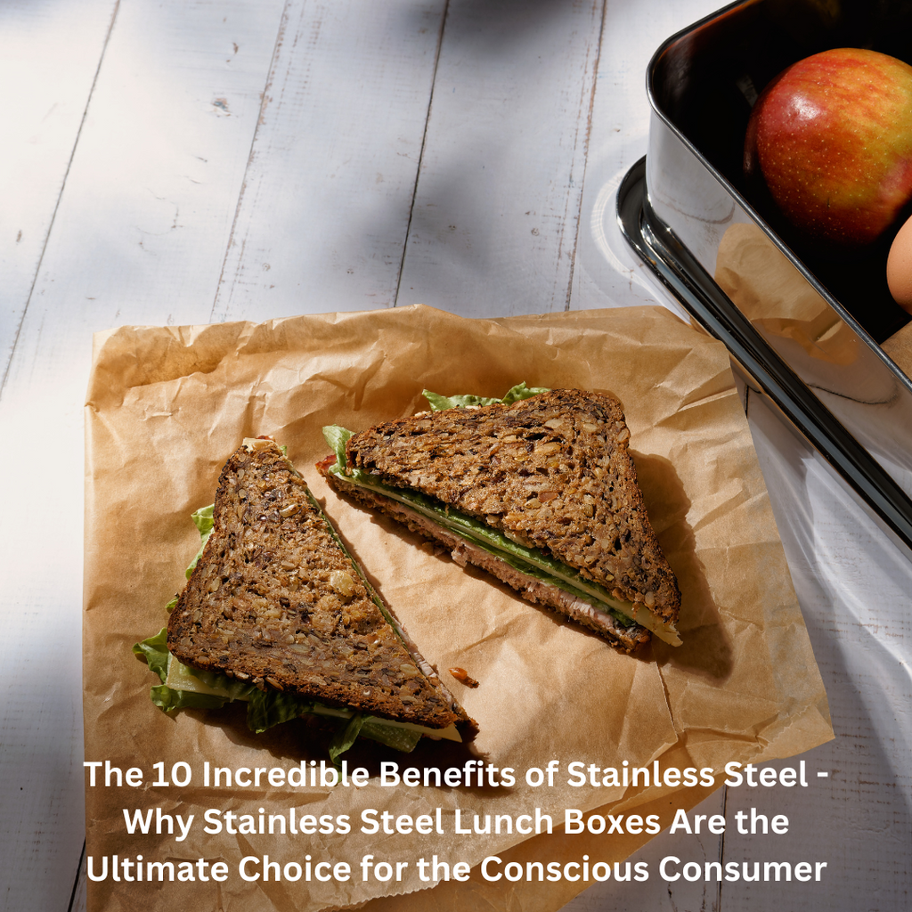 Luxury Sustainable Lunch Boxes : Stainless Steel Sandwich Box