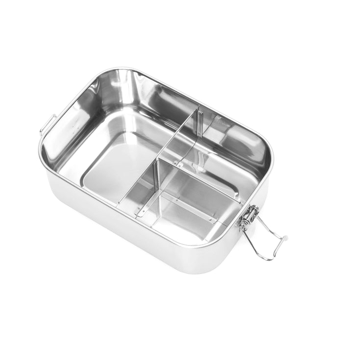 Ethika_Inc Stainless Steel DIVIDED FOOD CONTAINER - 1400ml with 3-way compartments