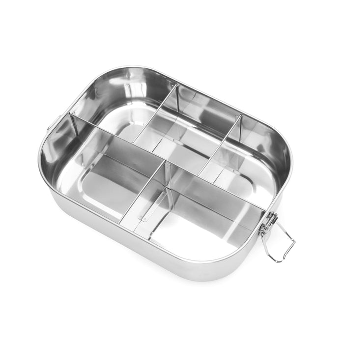 Ethika_Inc Stainless Steel DIVIDED FOOD CONTAINER - 1400ml with 3-way compartments