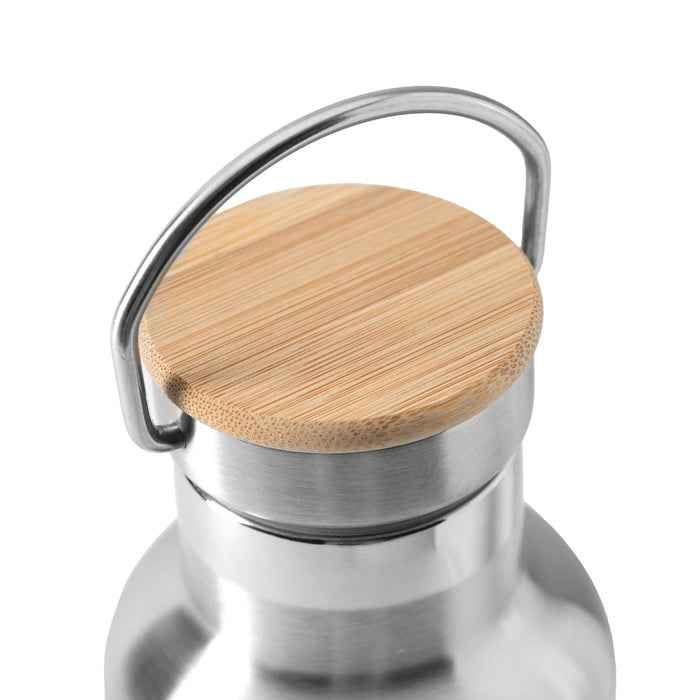 Ethika_Inc Stainless Steel Double Wall Water Bottle With Bamboo Lid