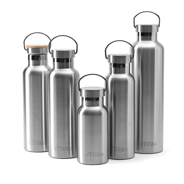 Ethika_Inc Stainless Steel Double Wall Water Bottle With Bamboo Lid