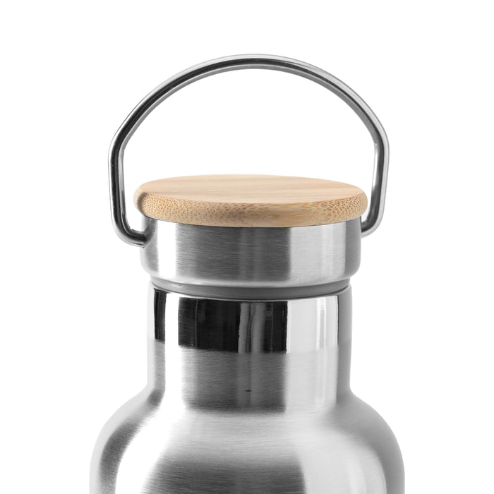 Ethika_Inc Stainless Steel Double Wall Water Bottle With Bamboo Lid