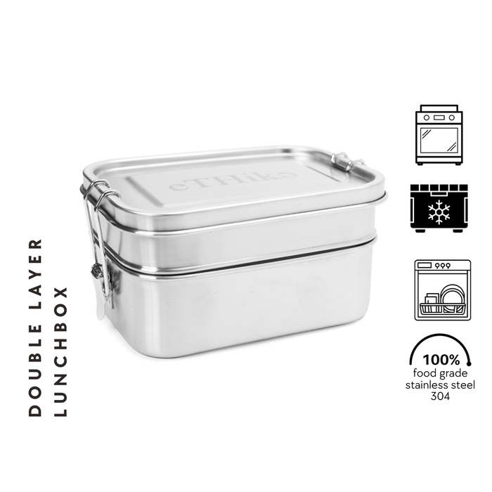 Ethika_Inc Stainless Steel Lunchbox Double Layer (Double Tier)