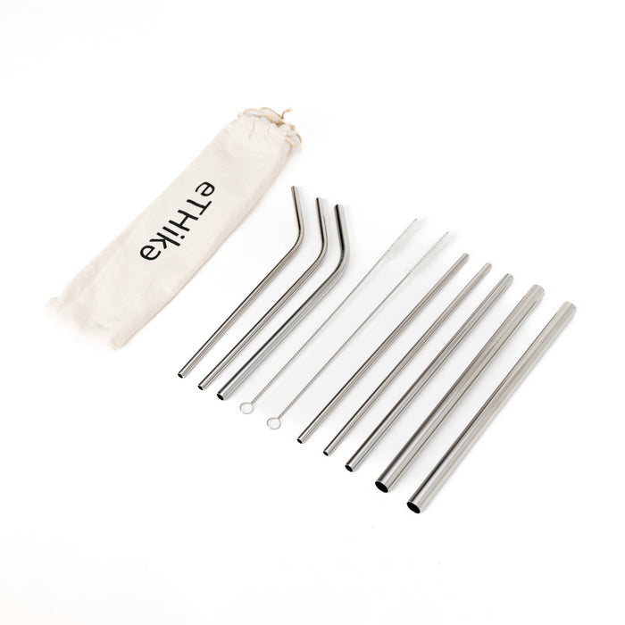 Ethika_Inc Reusable Stainless Steel Straws (Set of 7 or 11 Pieces)