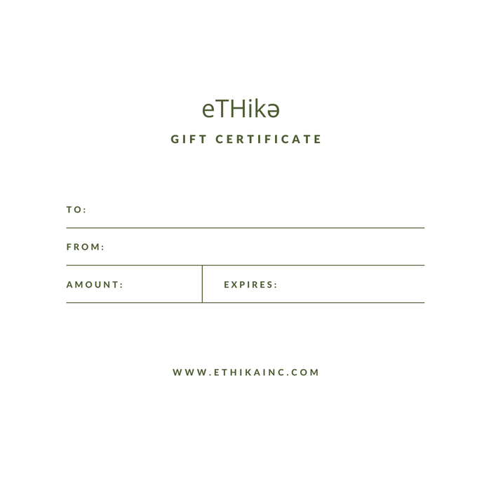 Ethika: Digital Gift Card SALE