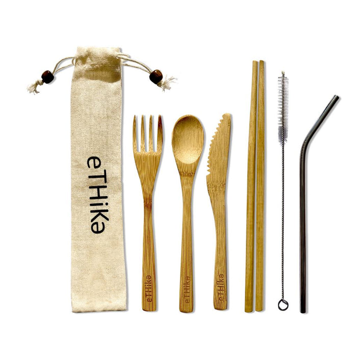 Ethika_Inc Reusable Bamboo Cutlery - Set of 7